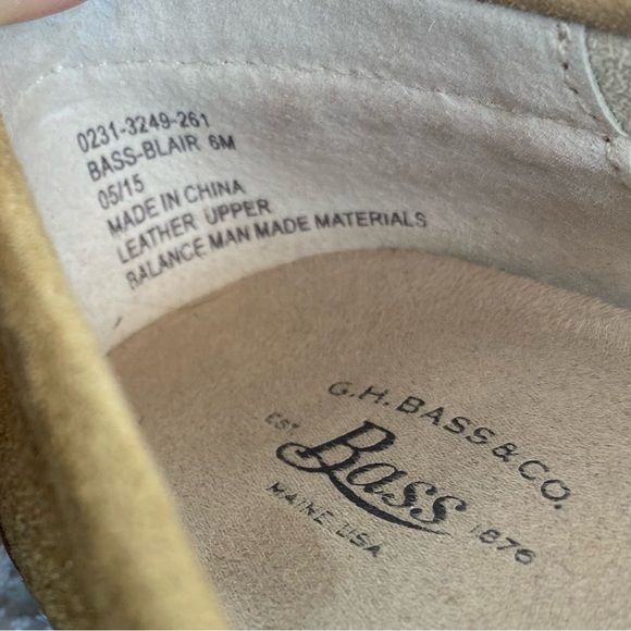 G.H Bass Blair Tan Camel Soft Suede Leather Moccasins Comfy Penny Loafers 6 - Picture 11 of 13